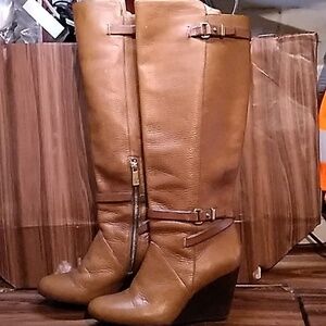 Coach Dorothy leather wedge boots 👢 6.5B